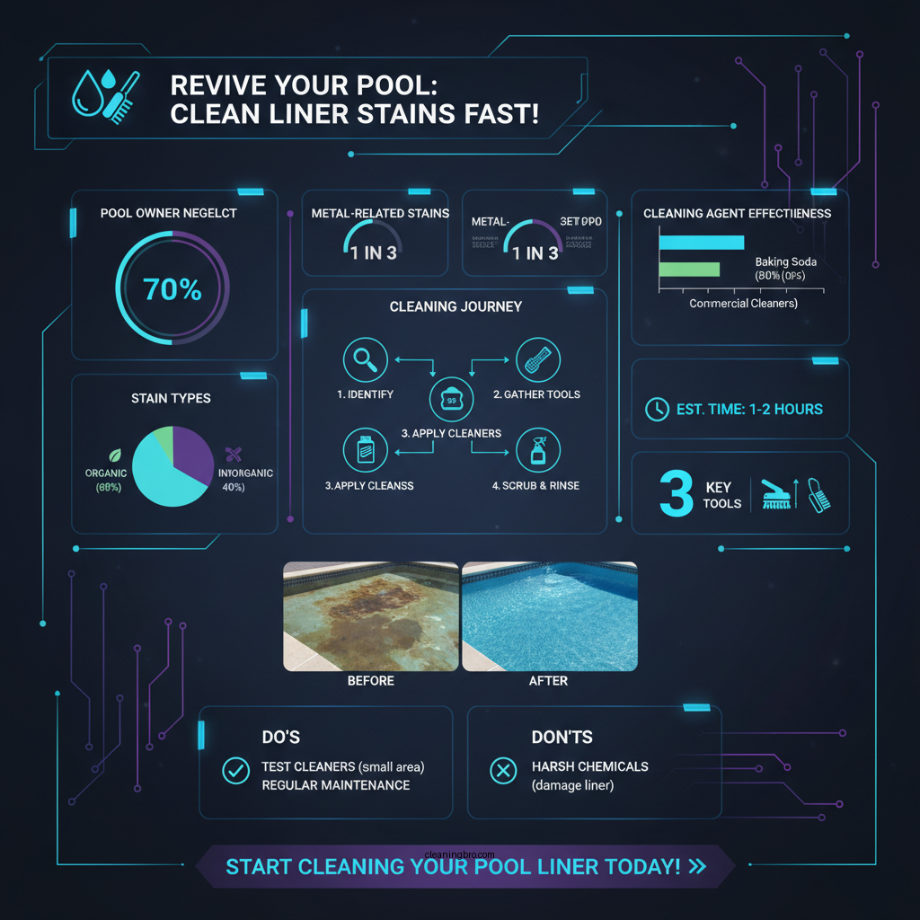 how to clean pool liner stains - Data Infographic and Statistics