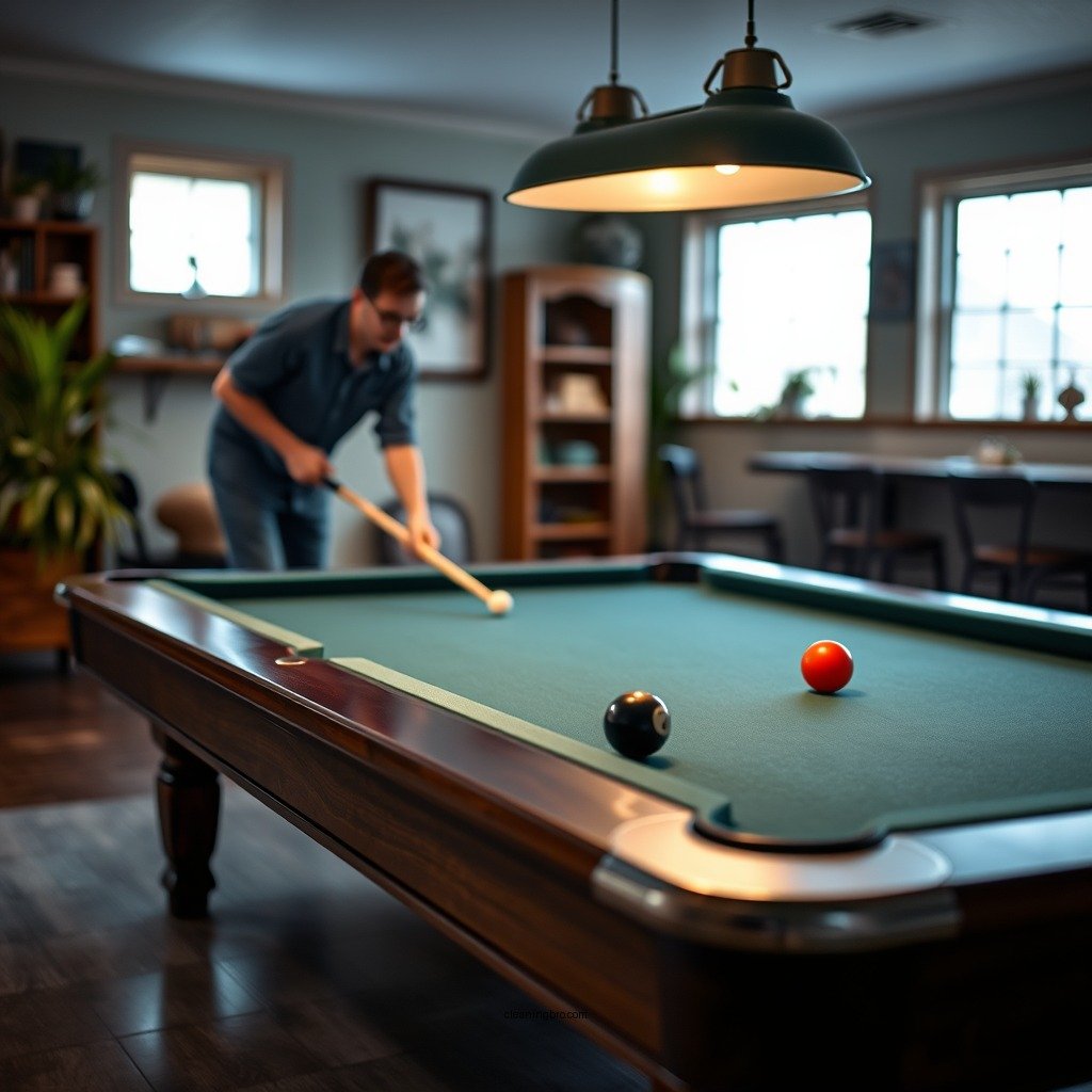 Dust and Vacuum the Table - how to clean pool table