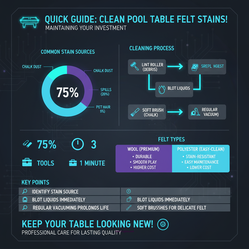 how to clean pool table felt stains - Data Infographic and Statistics