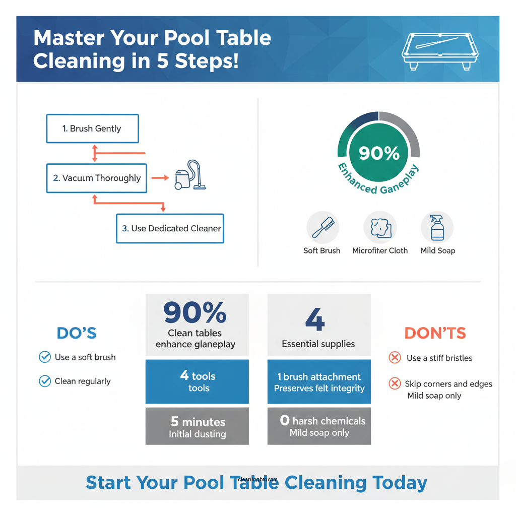 how to clean pool table - Data Infographic and Statistics