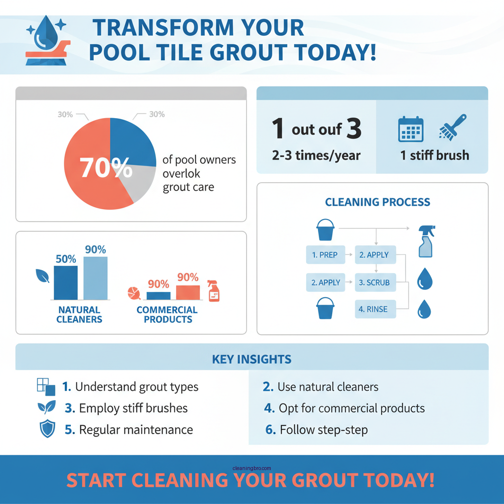 how to clean pool tile grout - Data Infographic and Statistics