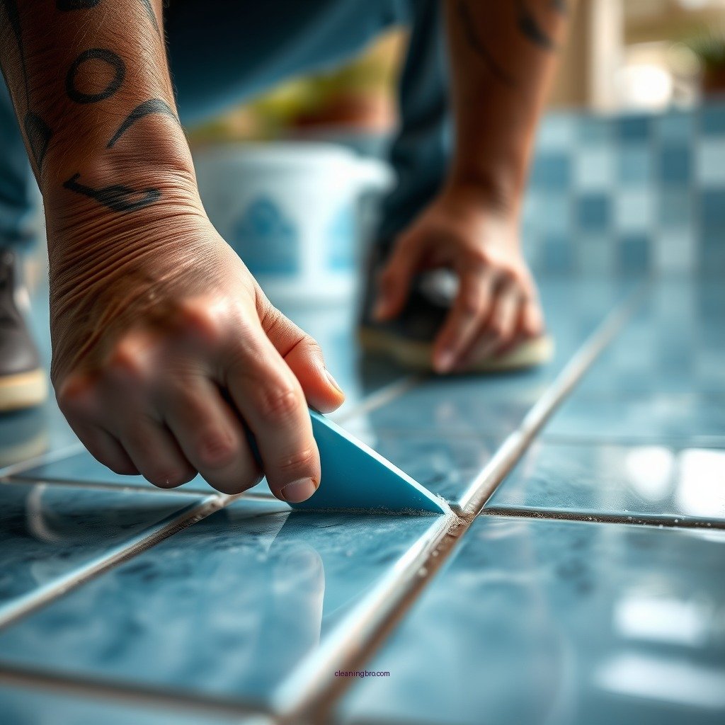 Step-by-Step Cleaning Process - how to clean pool tile grout