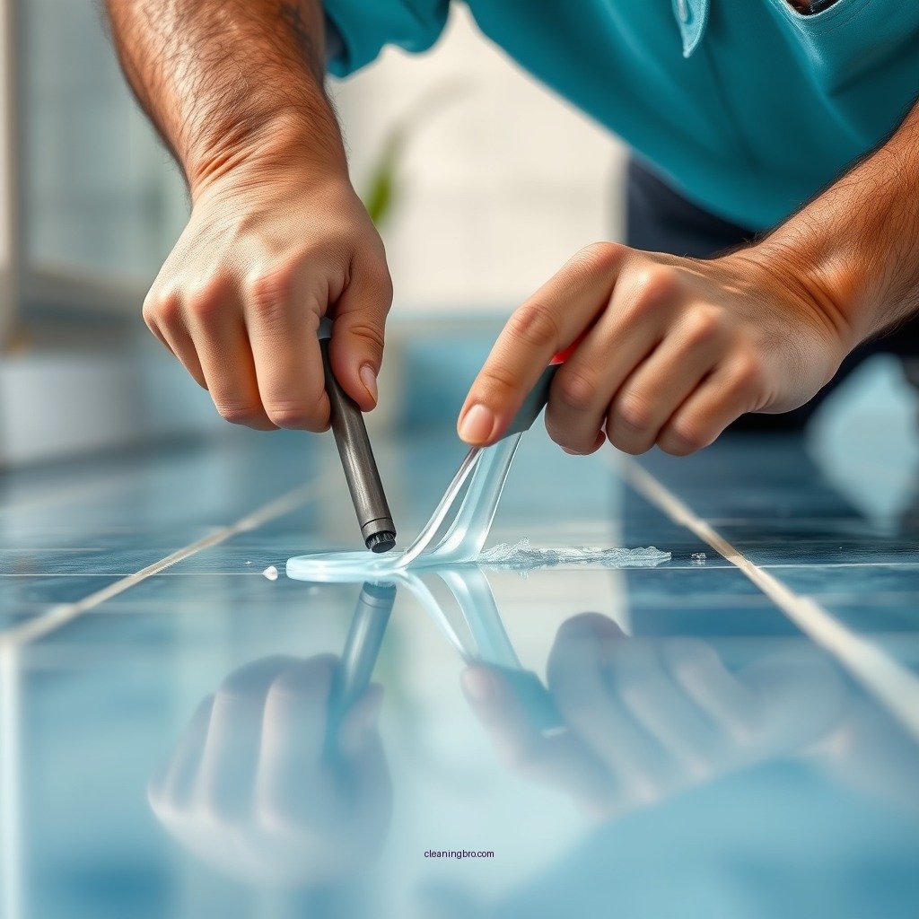 Step-by-Step Cleaning Process - how to clean pool tile scale