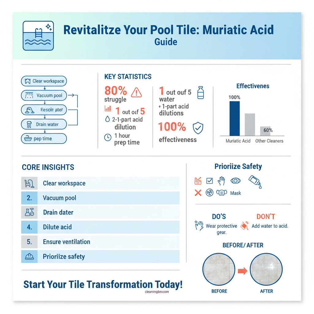 how to clean pool tile with muriatic acid - Data Infographic and Statistics