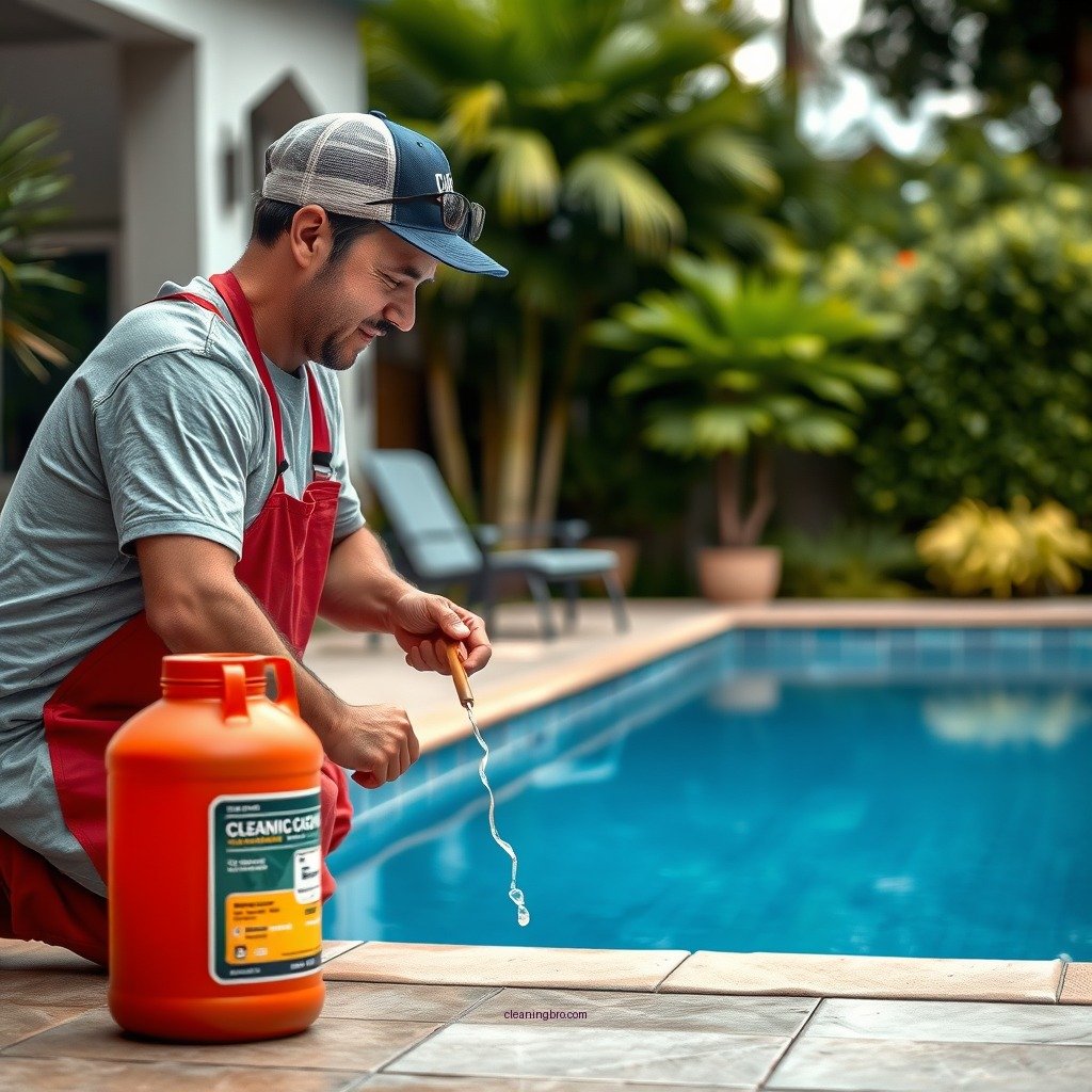 Preparing the Pool Area - how to clean pool tile with muriatic acid
