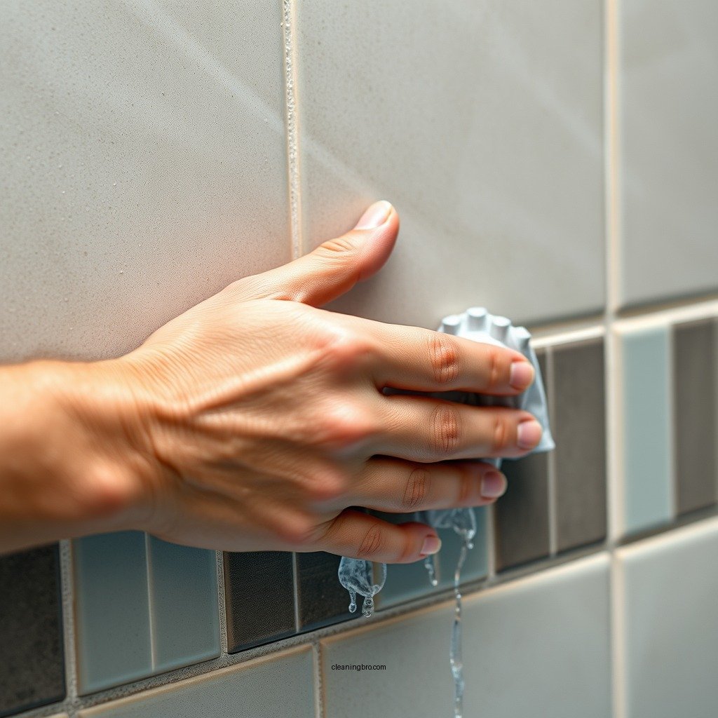 Step-by-Step Cleaning Process - how to clean pool tiles above water line