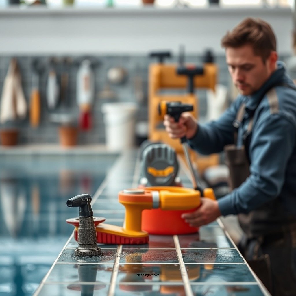 Tools and Supplies Needed - how to clean pool tiles above water line