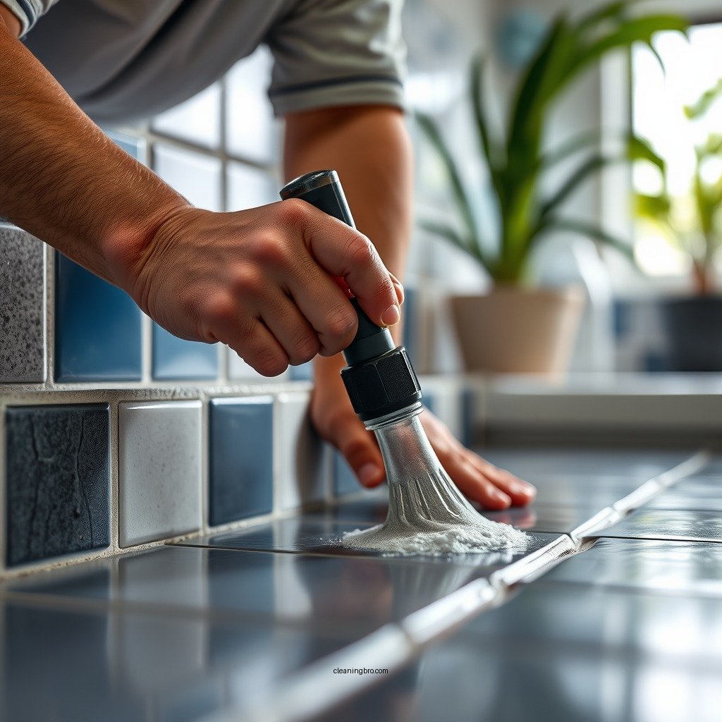 Step-by-Step Tile Cleaning Process - how to clean pool tiles and grout