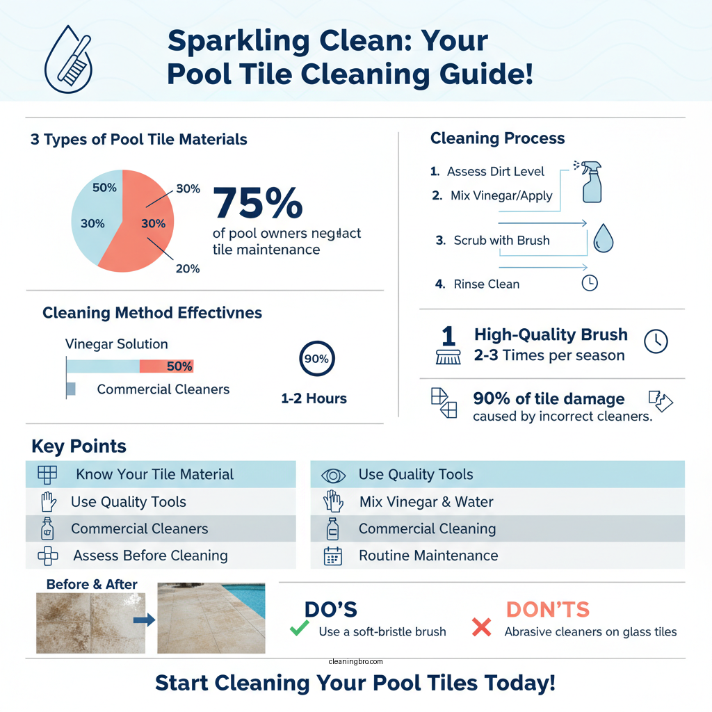 how to clean pool tiles - Data Infographic and Statistics