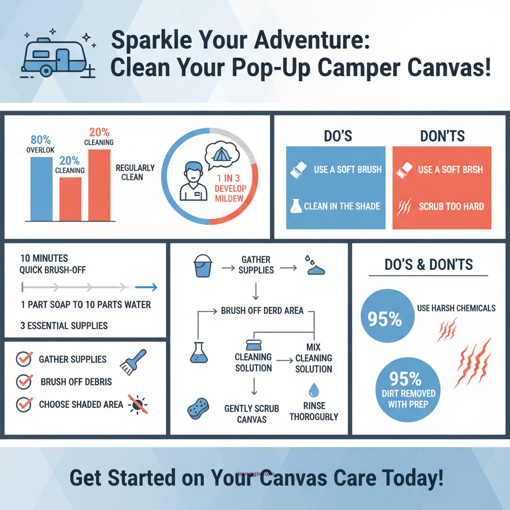 how to clean pop up camper canvas - Data Infographic and Statistics