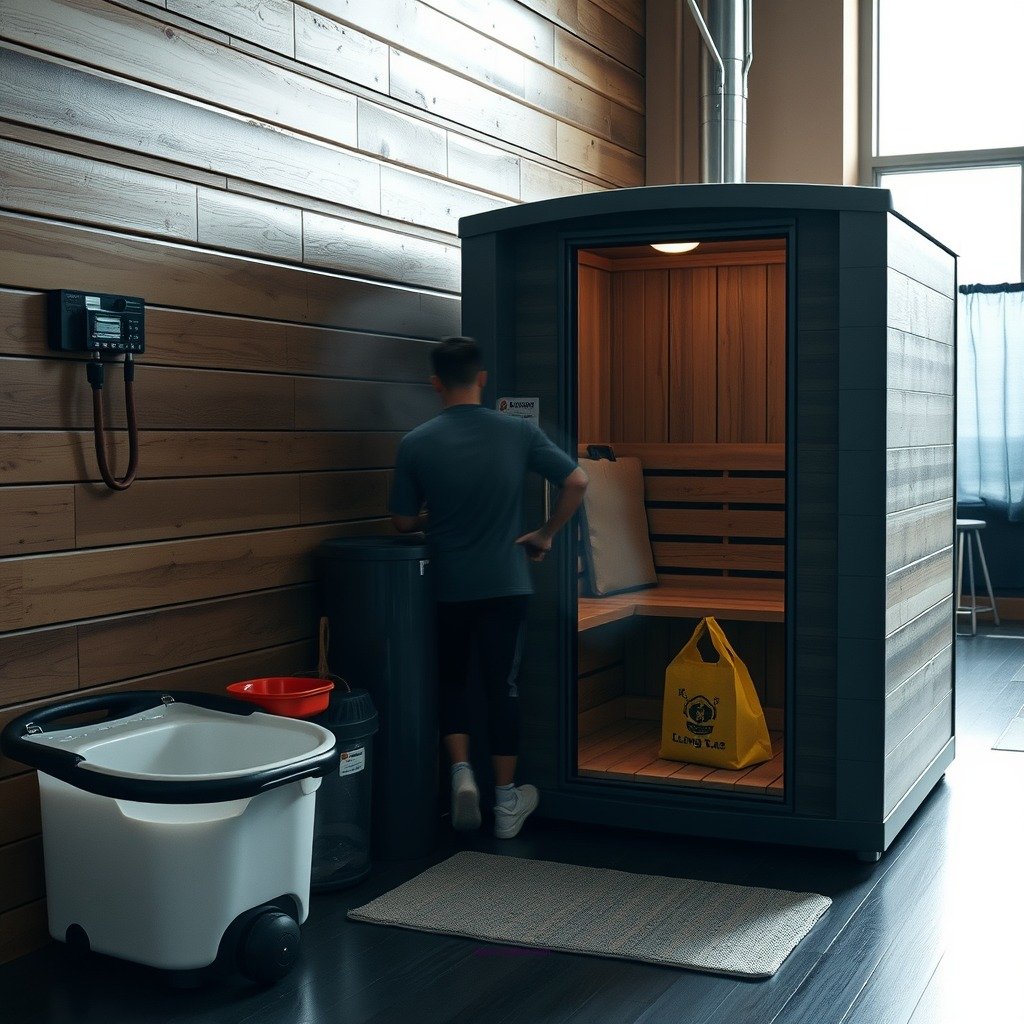 Gather Your Cleaning Supplies - how to clean portable steam sauna
