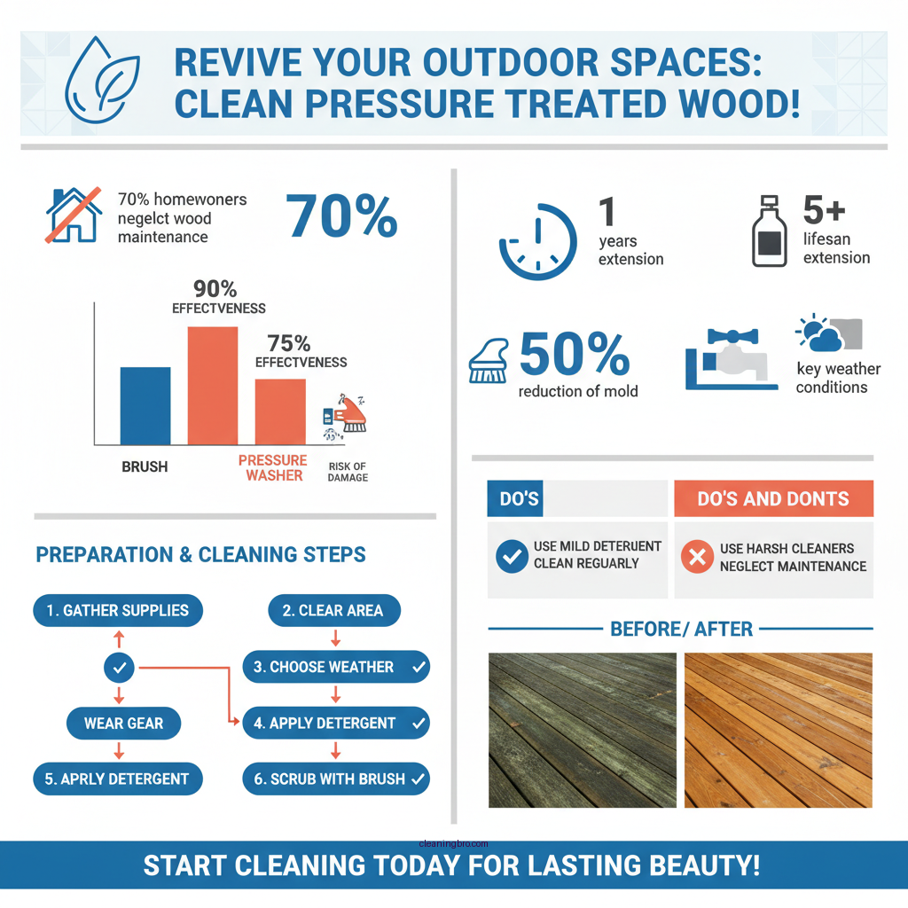 how to clean pressure treated wood - Data Infographic and Statistics