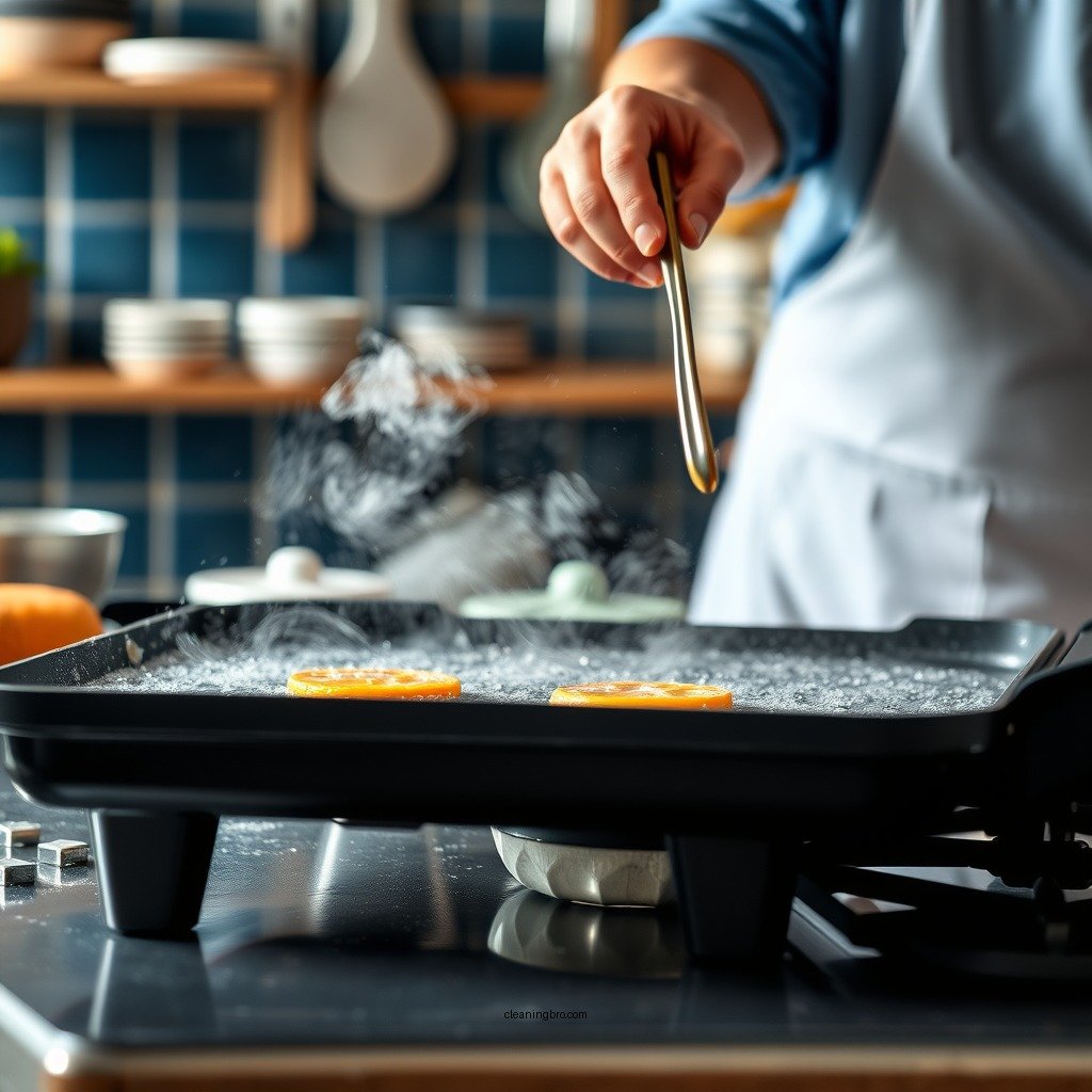 Prepare the Griddle for Cleaning - how to clean presto griddle