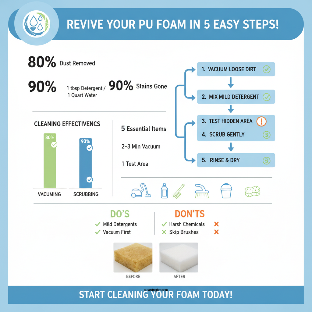 how to clean pu foam - Data Infographic and Statistics