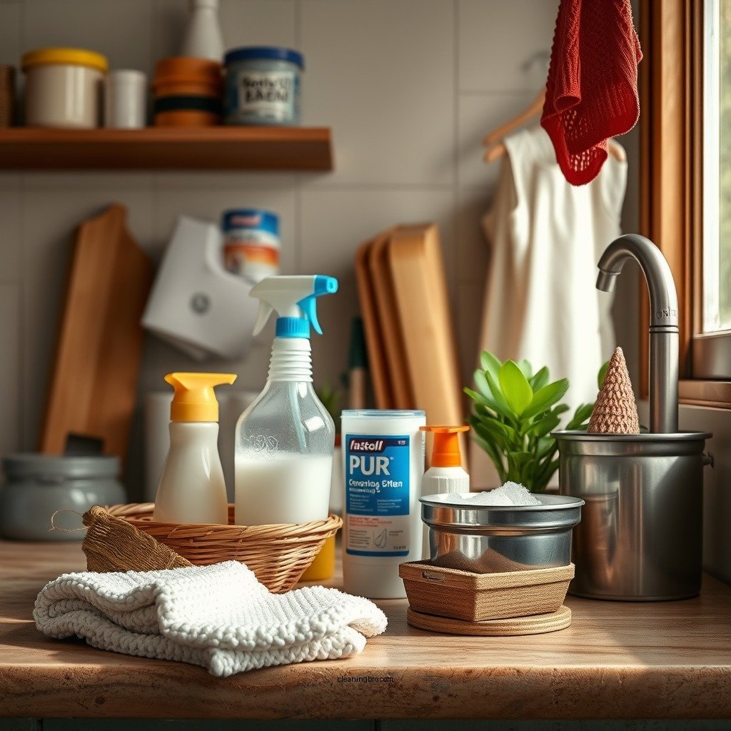 Gathering Your Cleaning Supplies - how to clean pur water filter
