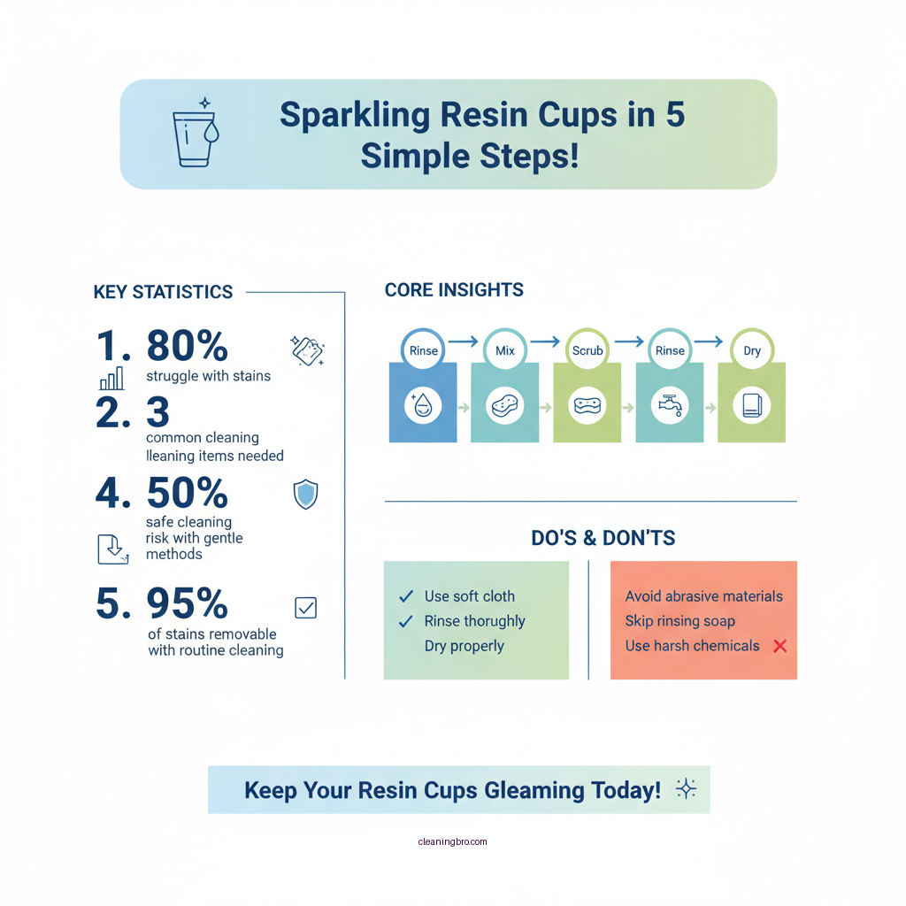 how to clean resin cups - Data Infographic and Statistics
