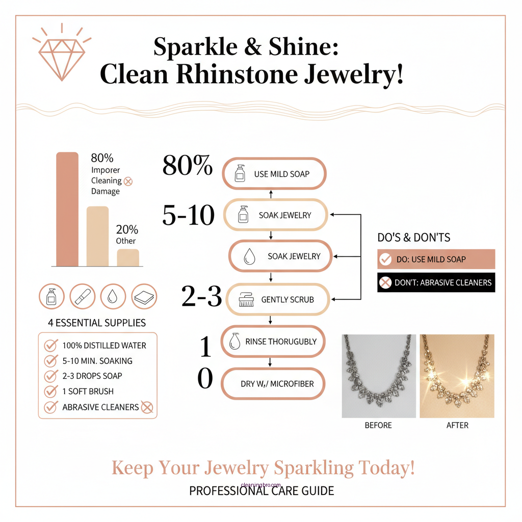 how to clean rhinestone jewelry - Data Infographic and Statistics