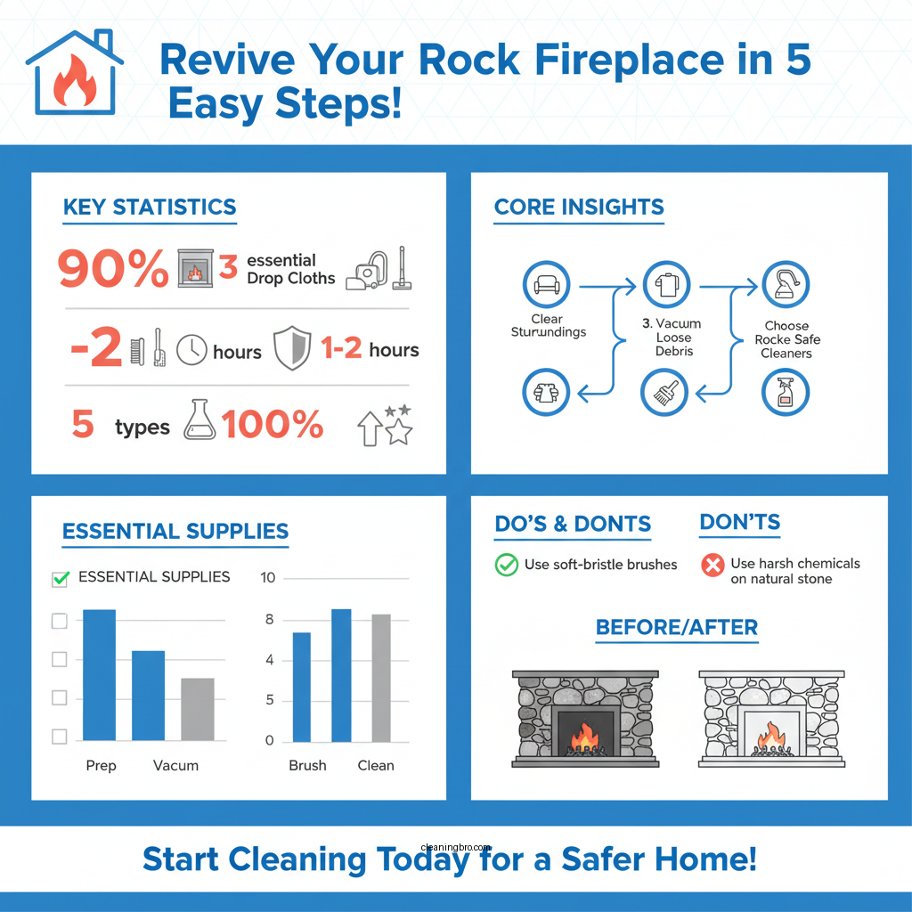 how to clean rock fireplace - Data Infographic and Statistics