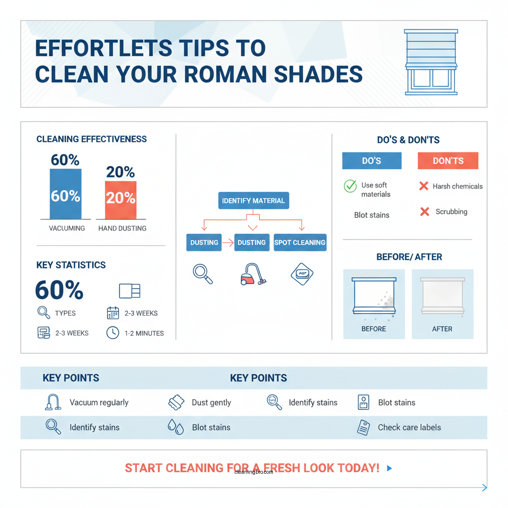 how to clean roman shades - Data Infographic and Statistics
