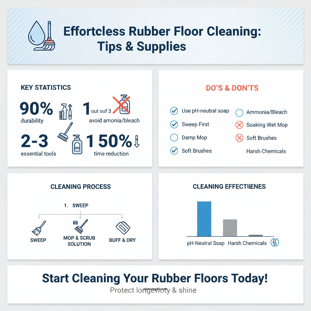 how to clean rubber floor - Data Infographic and Statistics