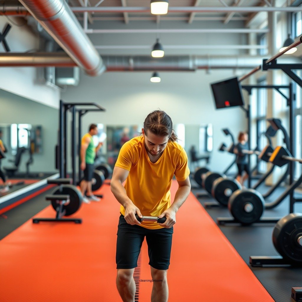 Step-by-Step Cleaning Process - how to clean rubber gym flooring