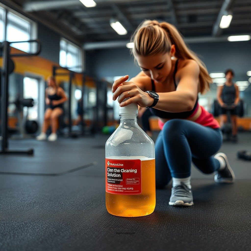 Prepare the Cleaning Solution - how to clean rubber gym mats