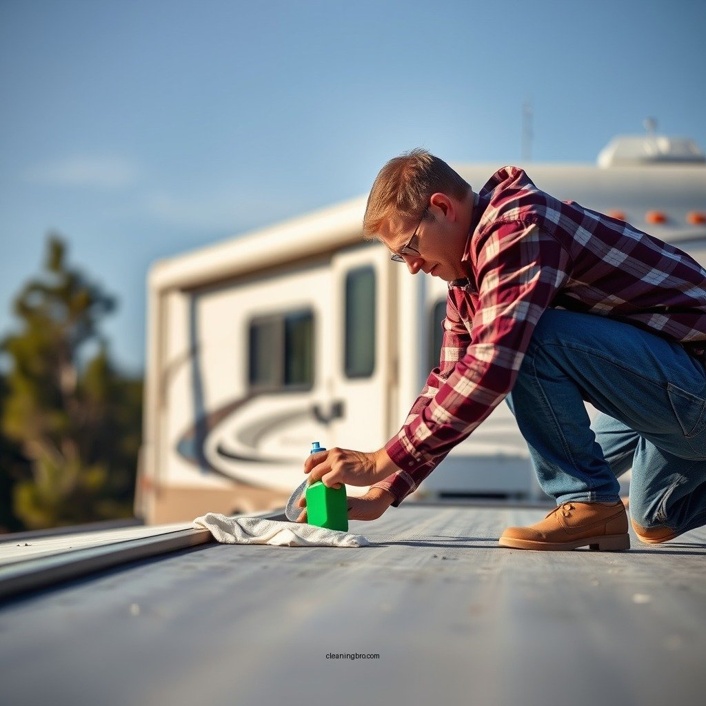 Prepare the RV for Cleaning - how to clean rubber roof on rv