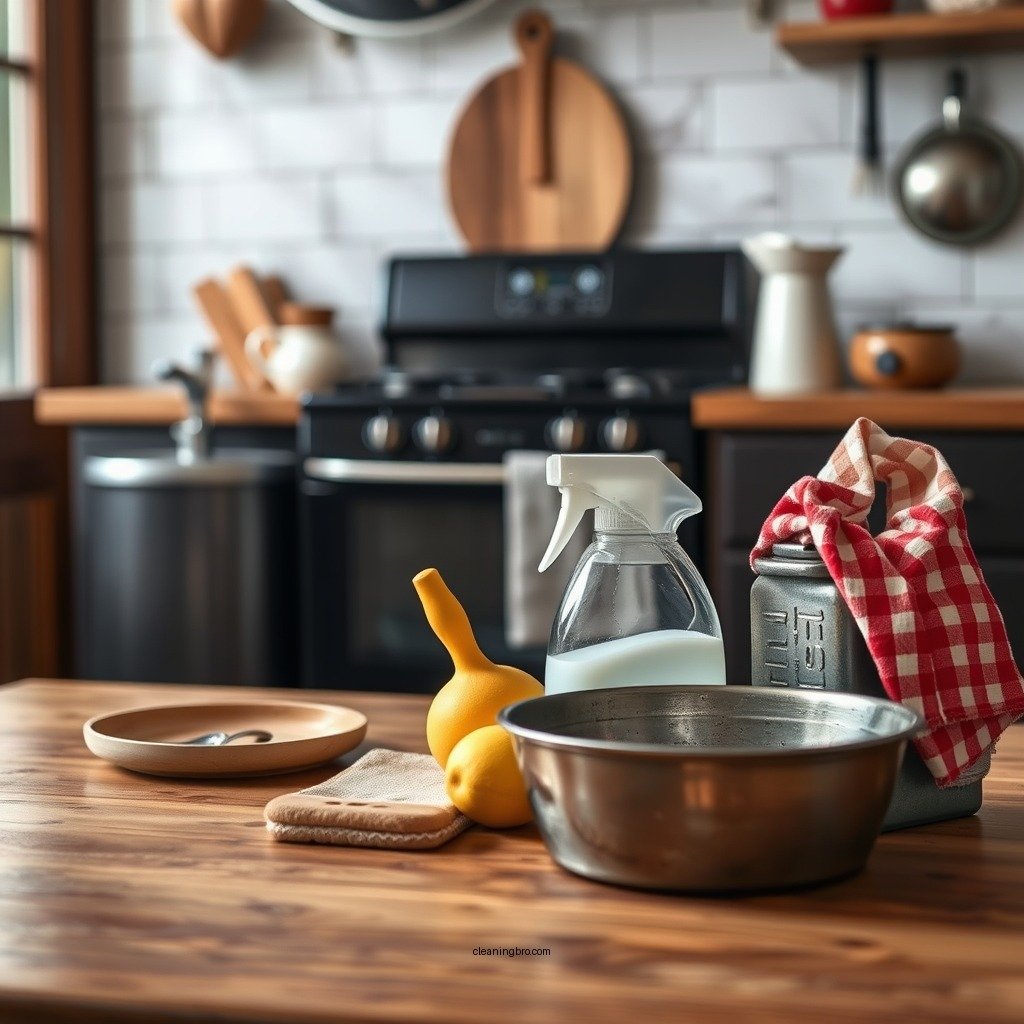 Gather Your Cleaning Supplies - how to clean rust from cast iron stove