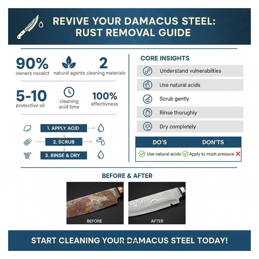how to clean rust off damascus steel - Data Infographic and Statistics