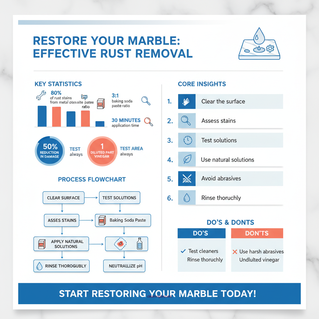 how to clean rust off marble - Data Infographic and Statistics