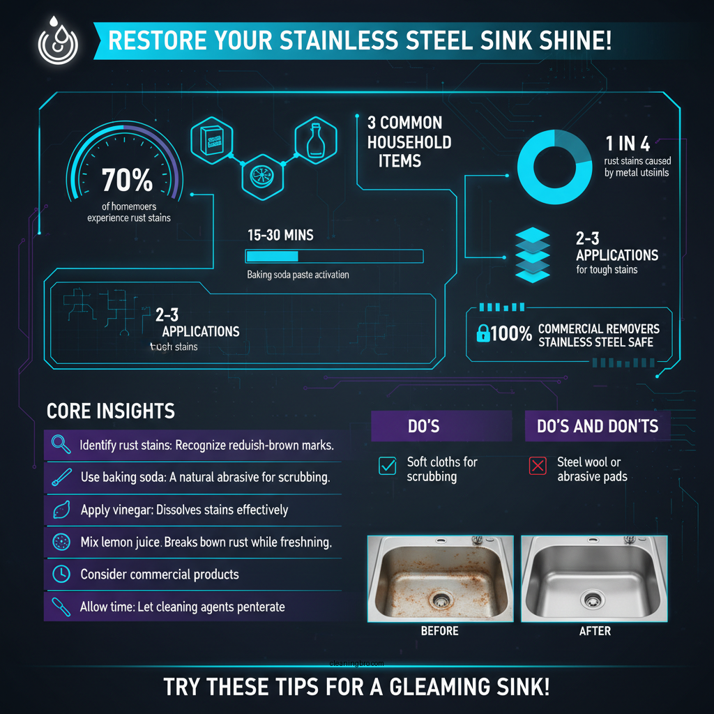 how to clean rust stains from stainless steel sink - Data Infographic and Statistics