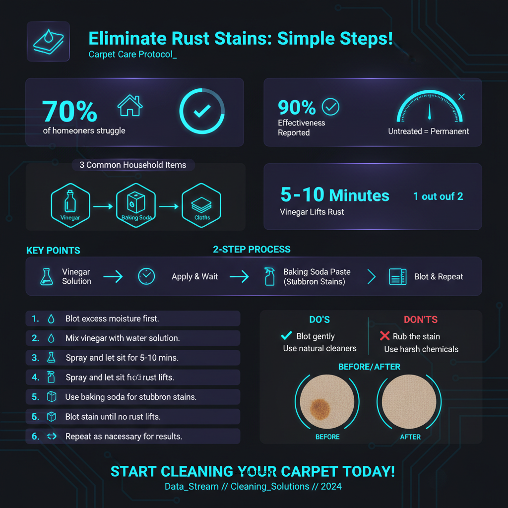 how to clean rust stains from carpet - Data Infographic and Statistics
