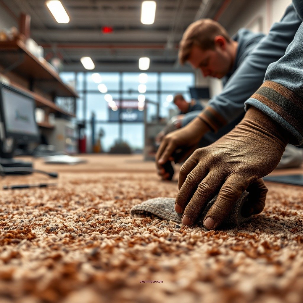 Preparing the Stain Area - how to clean rust stains out of carpet