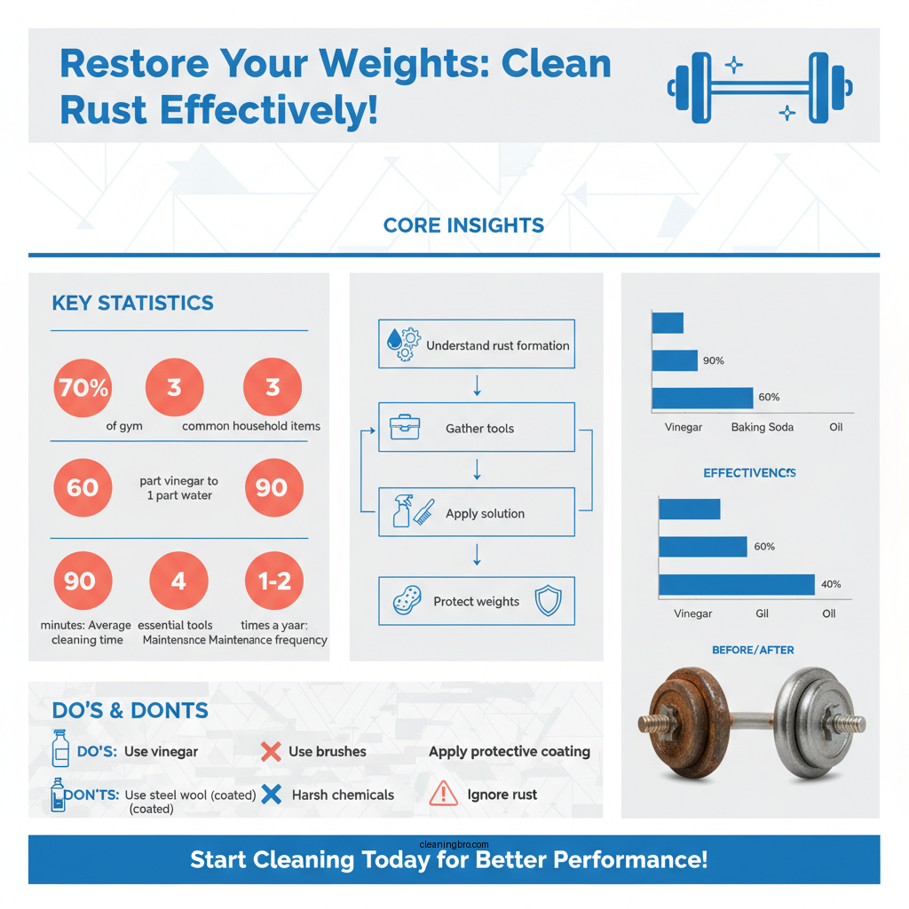 how to clean rusted weights - Data Infographic and Statistics