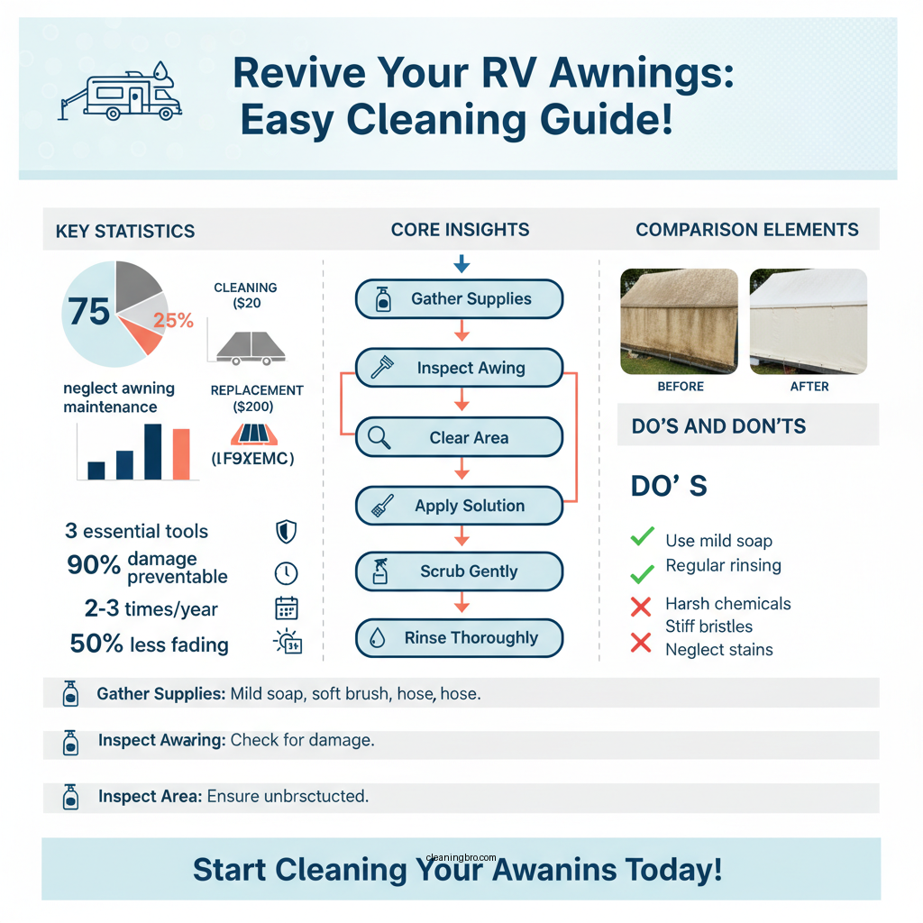 how to clean rv awnings - Data Infographic and Statistics