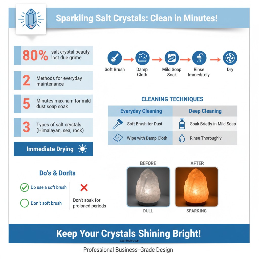 how to clean salt crystals - Data Infographic and Statistics