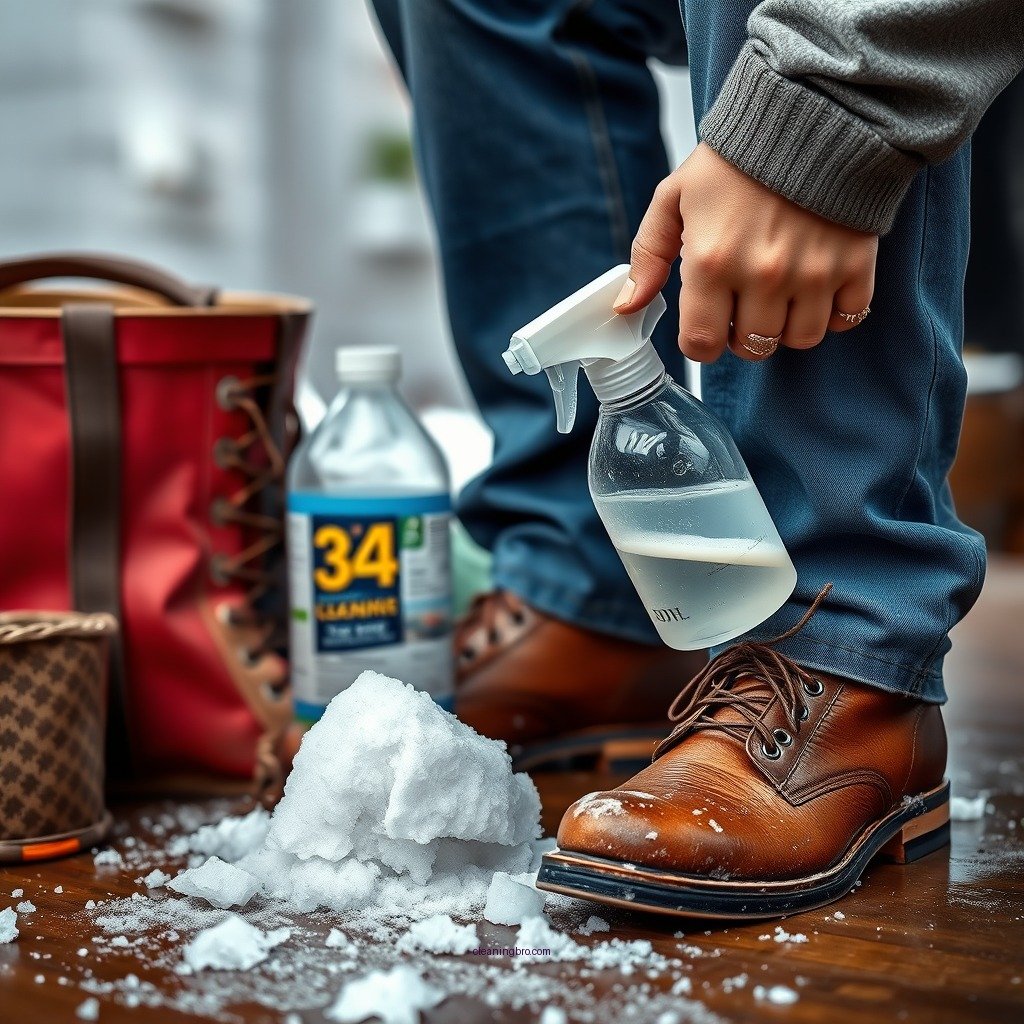 Preparing Your Cleaning Solution - how to clean salt off leather boots
