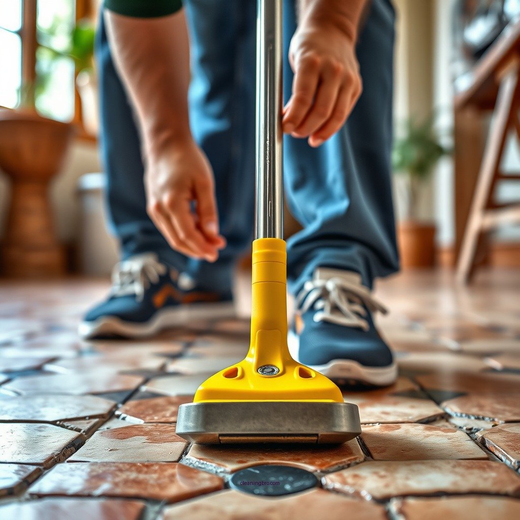 Preparing the Floor for Cleaning - how to clean saltillo tile floors