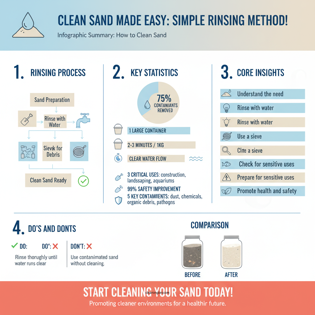how to clean sand - Data Infographic and Statistics