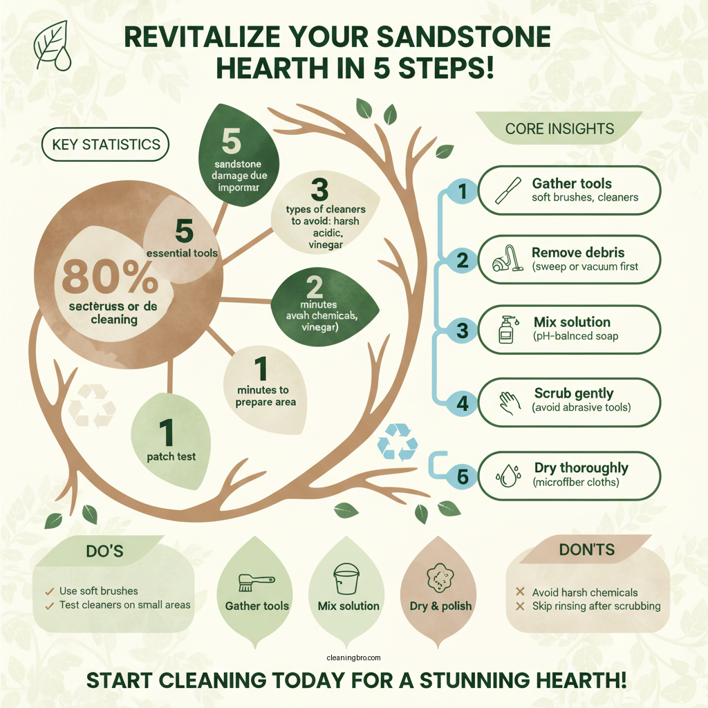 how to clean sandstone fireplace hearth - Data Infographic and Statistics