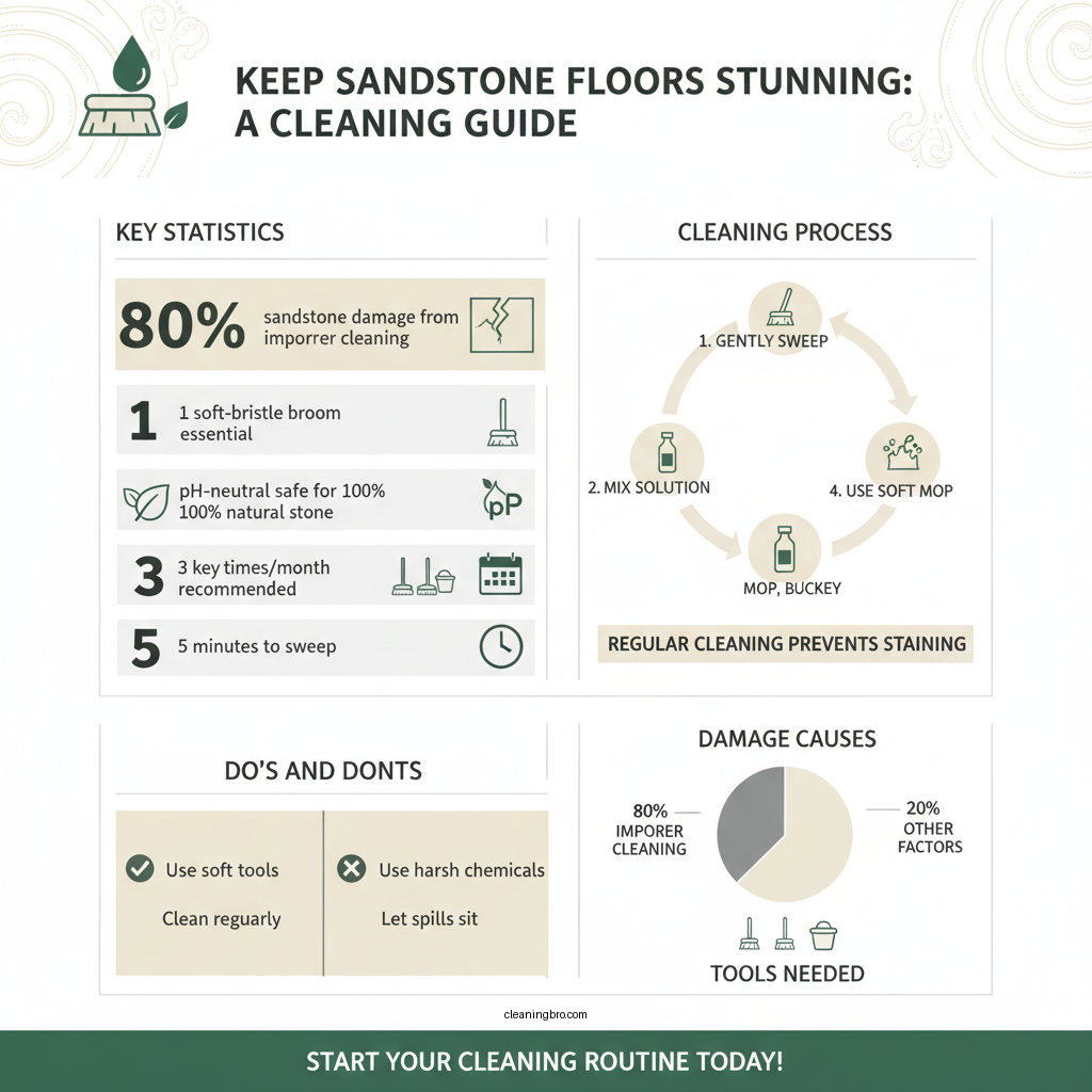 how to clean sandstone floors - Data Infographic and Statistics