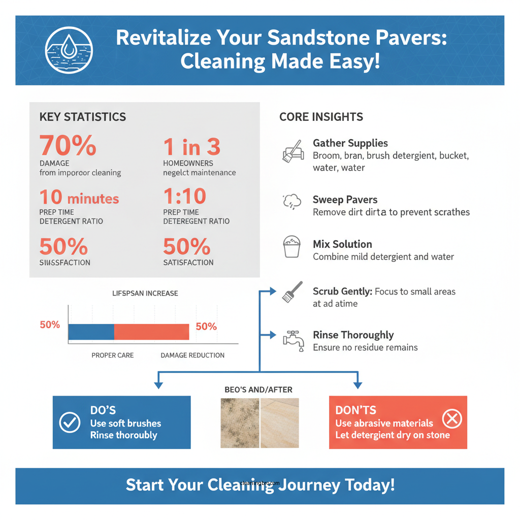 how to clean sandstone pavers - Data Infographic and Statistics
