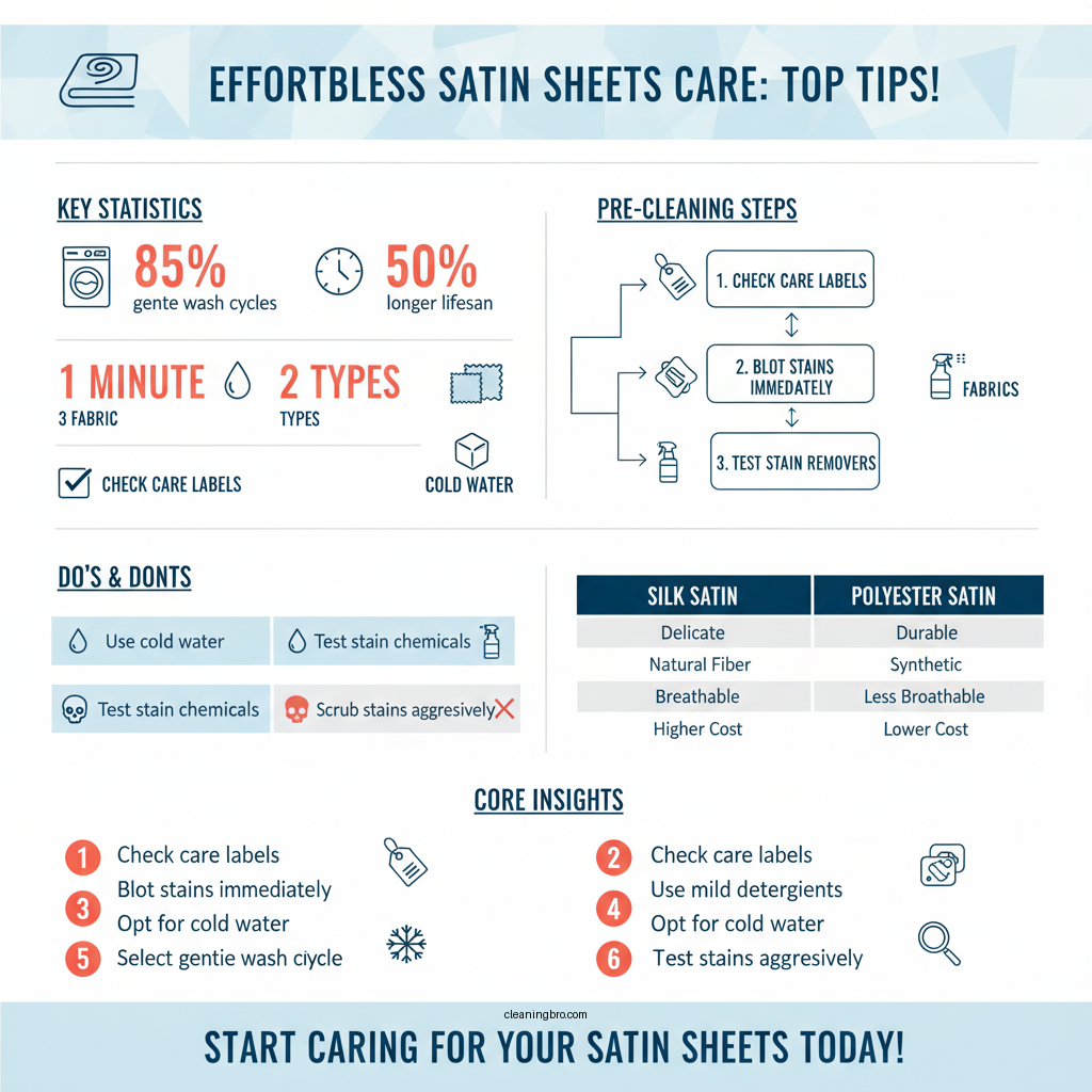 how to clean satin sheets - Data Infographic and Statistics