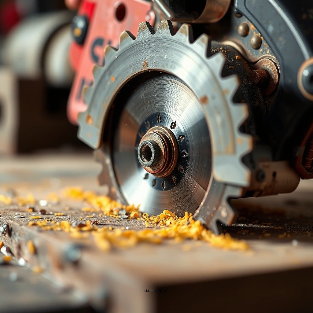 Clean the Blades with the Solvent - how to clean saw blades