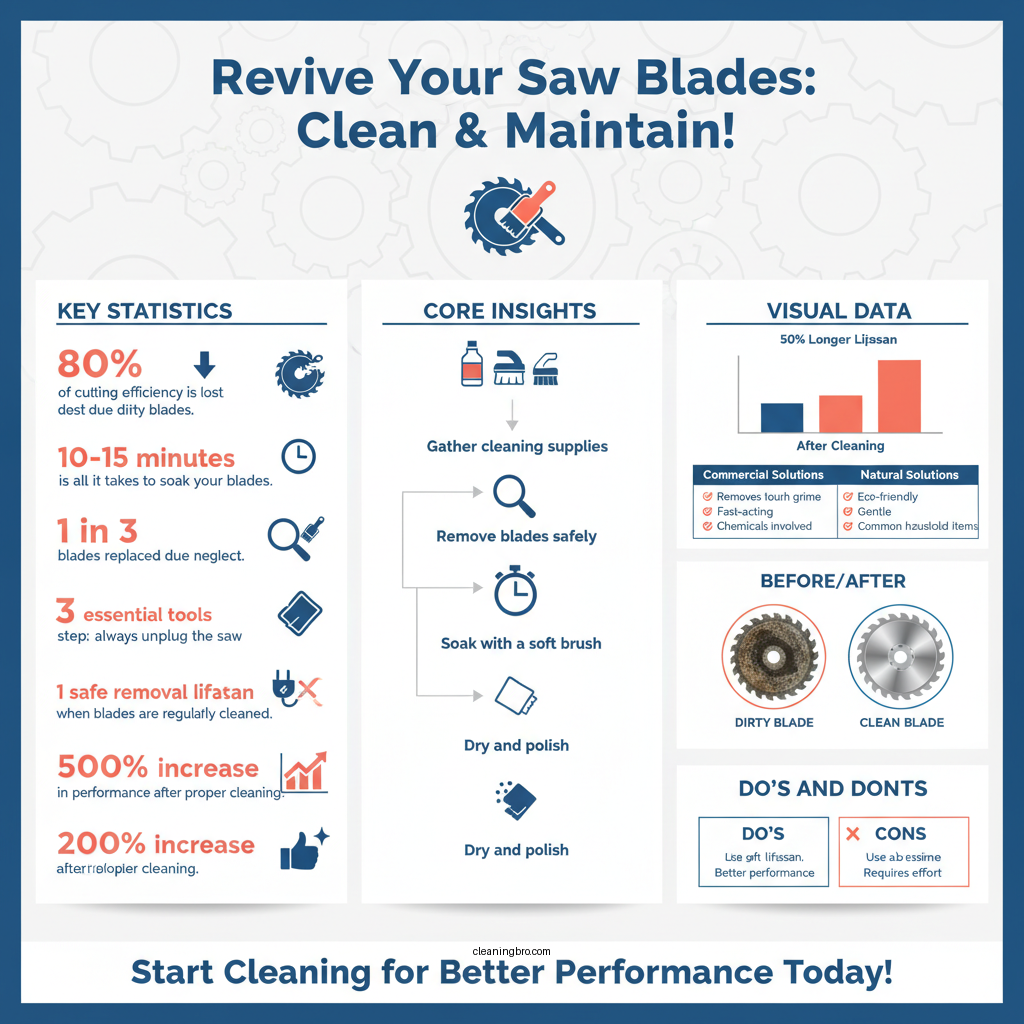 how to clean saw blades - Data Infographic and Statistics