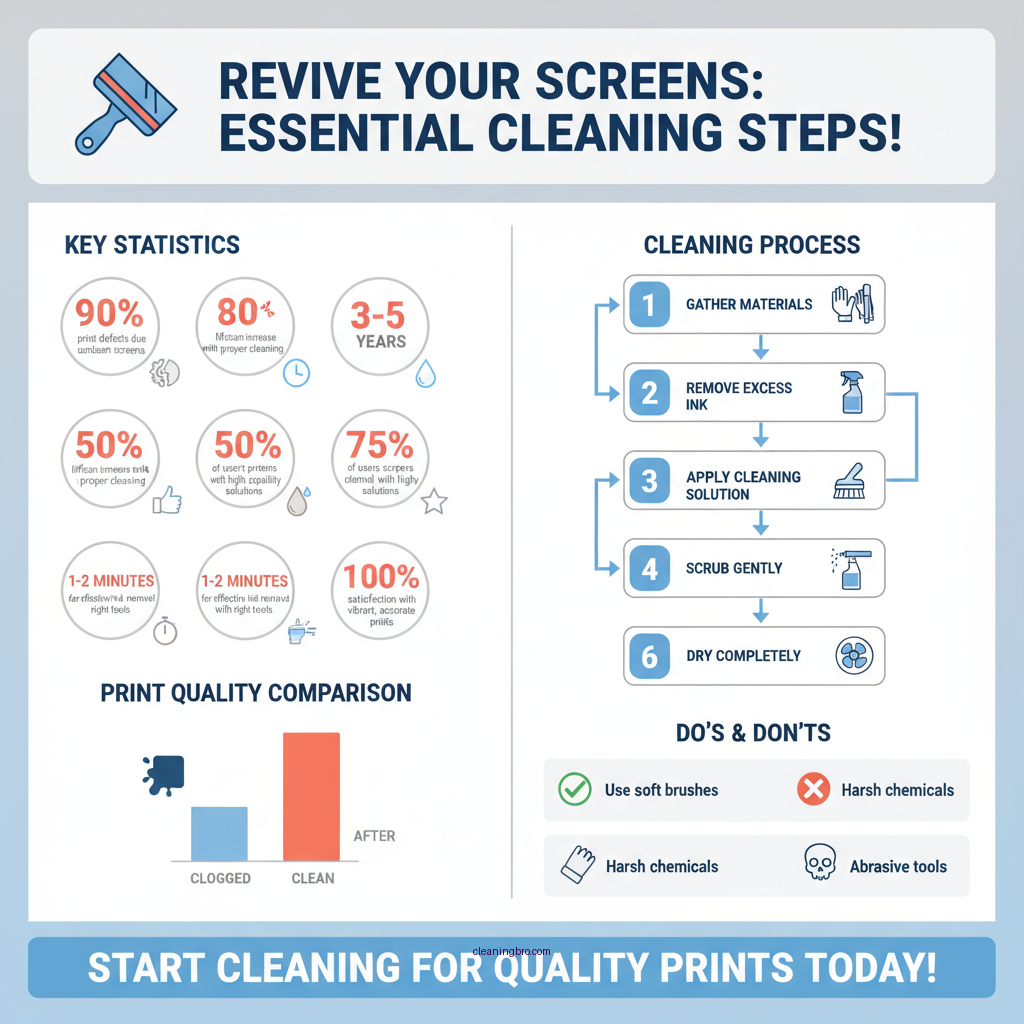 how to clean screen printing screens - Data Infographic and Statistics