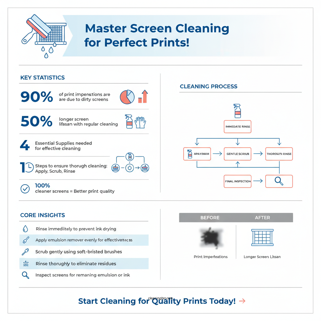 how to clean screens for screen printing - Data Infographic and Statistics