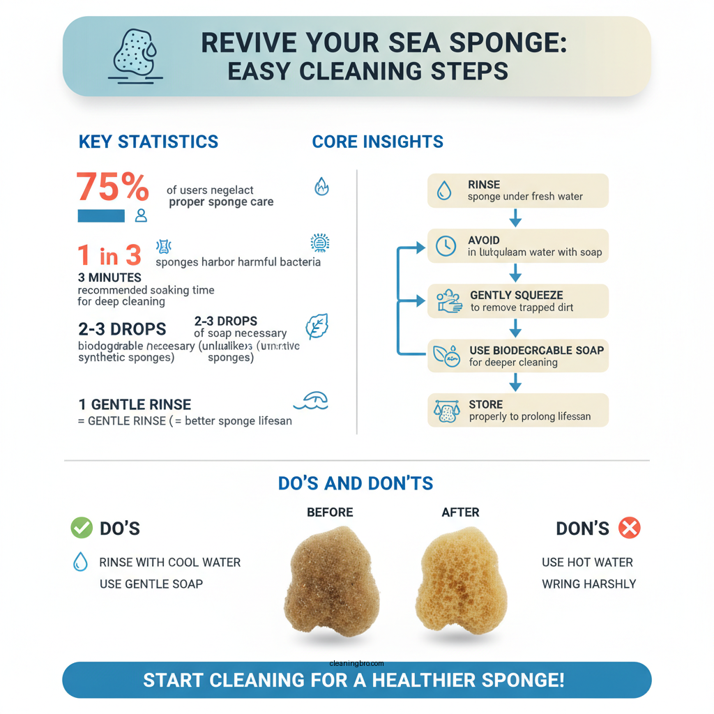 how to clean sea sponge - Data Infographic and Statistics