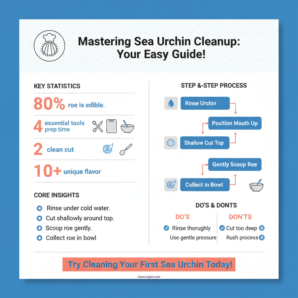 how to clean sea urchin - Data Infographic and Statistics