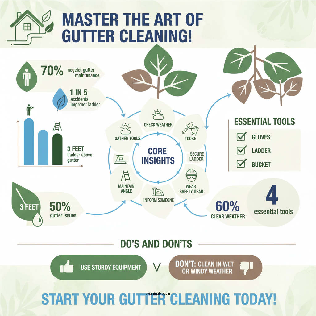 how to clean second story gutters - Data Infographic and Statistics